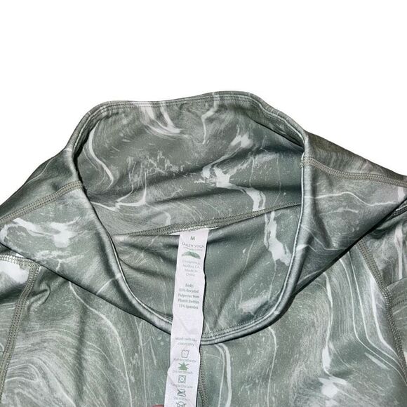 EARTH YOGA Green Marble Athletic Legging W/Pockets Size M - Picture 4 of 8